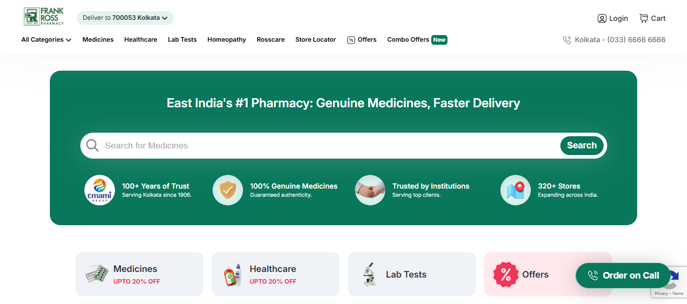 Frank Ross Pharmacy – E-Commerce Platform Preview